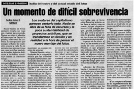 Un momento de difícil sobrevivencia [entrevistas]