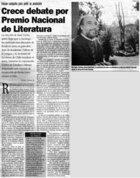 Crece debate por Premio Nacional de Literatura