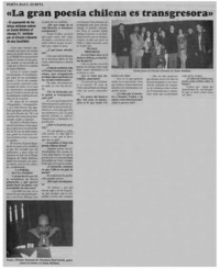 La gran poesía chilena es transgresora" [entrevistas]