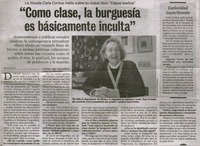 "Como clase la burguesía es básicamente inculta" [entrevistas]
