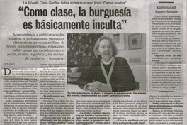"Como clase la burguesía es básicamente inculta" [entrevistas]