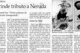 Pintor rinde tributo a Neruda