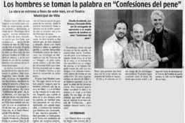 Los hombres se toman la palabra en "Confesiones del pene".