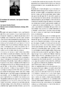 El arzobispo del centenario. Juan Ignacio González Eyzaguirre.