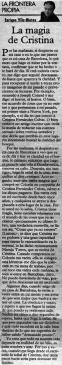 La magia de Cristina