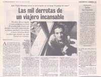 Las mil derrotas de un viajero incansable