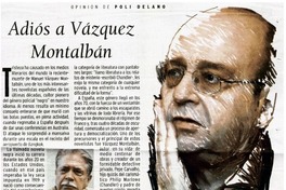 Adiós a Vásquez Montalbán