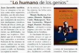 Lo humano de los genios"