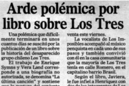 Arde polémica por libro sobre Los Tres.