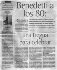 Benedetti a los 80, una tregua para celebrar