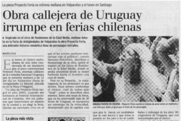 Obra callejera de Uruguay irrumpe en ferias chilenas