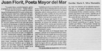 Juan Florit, poeta mayor del mar
