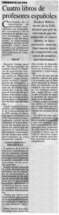 Cuatro libros de profesores españoles.