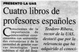 Cuatro libros de profesores españoles.