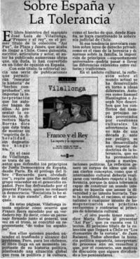 Sobre España y La Tolerancia.