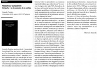 Filosofía y catástrofe. Nietzsche y la devastación de la política