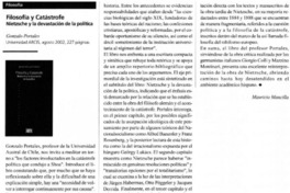 Filosofía y catástrofe. Nietzsche y la devastación de la política