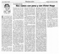 Nos vamos con pena y con Víctor Hugo