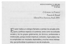 O Goberno da Pobreza