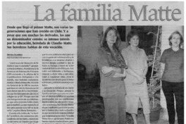 La familia Matte y sus vínculos con la educación