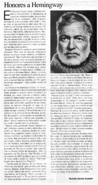 Honores a Hemingway