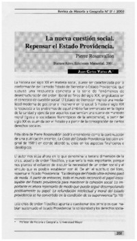 La nueva cuestión social, repensar el Estado Providencia