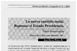 La nueva cuestión social, repensar el Estado Providencia