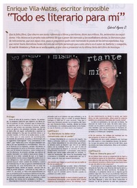 Todo es literario para mí"