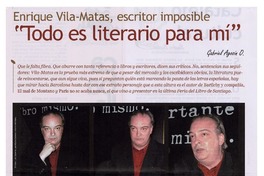 Todo es literario para mí"