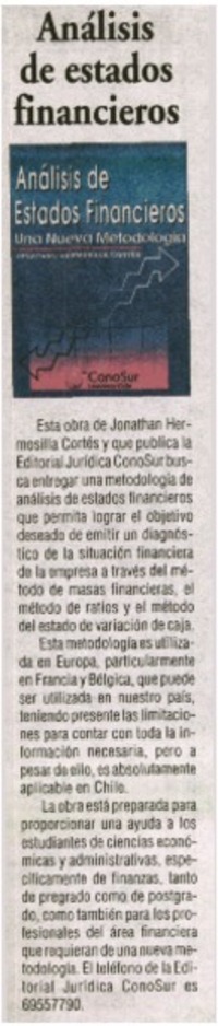 Análisis de estados financieros.