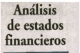 Análisis de estados financieros.