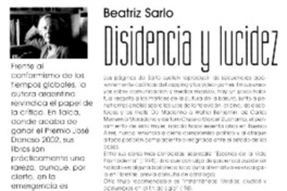 Disidencia y lucidez