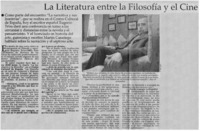 La literatura entre la filosofía y el cine.