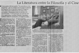La literatura entre la filosofía y el cine.