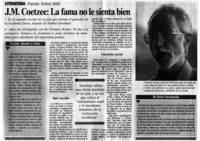 J.M. Coetzee, la fama no le sienta bien.