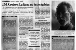 J.M. Coetzee, la fama no le sienta bien.