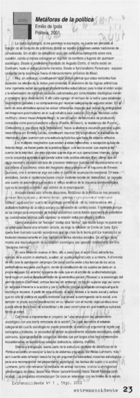 Metáforas de la política.