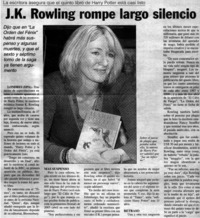 J. K. Rowling rompe largo silencio.