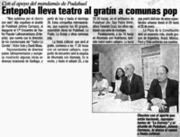 Entepola lleva teatro al gratín a comunas pop.