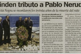 Rindieron tributo a Pablo Neruda