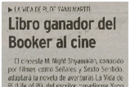 Libro ganador del Booker al cine.
