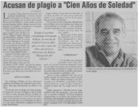 Acusan de plagio a "Cien Años de soledad"