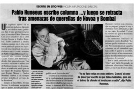 Pablo Huneeus escribe columna... y luego se retracta tras amenazas de querellas de Novoa y Bombal.