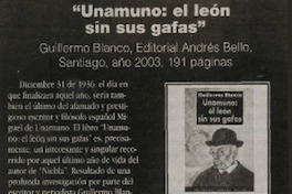 "Unamuno: el león sin sus gafas"
