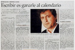 Escribir es ganarle al calendario