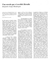 Una novela que sí escribió Heredia