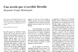 Una novela que sí escribió Heredia