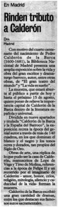 Rinden tributo a Calderón.