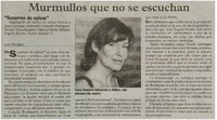 Murmullos que no se escuchan