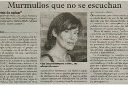 Murmullos que no se escuchan